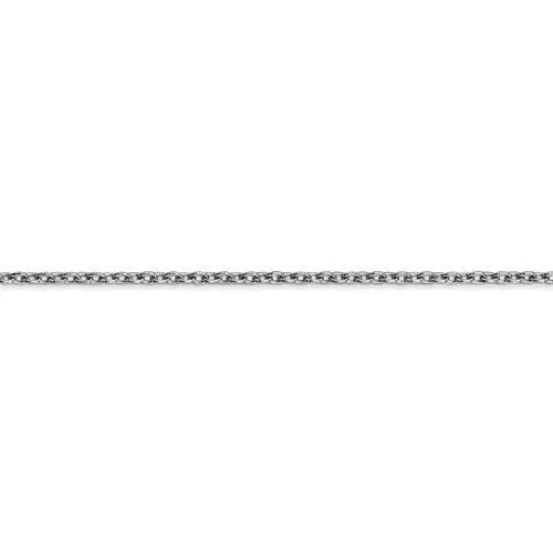 14KT Gold 2MM Round Open Cable Link Chain Necklace - 4 Lengths