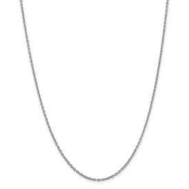 14KT Gold 2MM Round Open Cable Link Chain Necklace - 4 Lengths