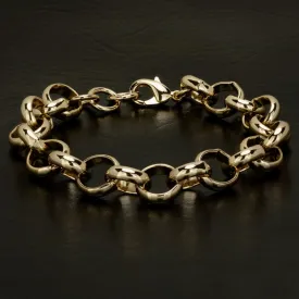 16mm Gold Filled Bonded Classic Belcher Bracelet 9/10 Inches