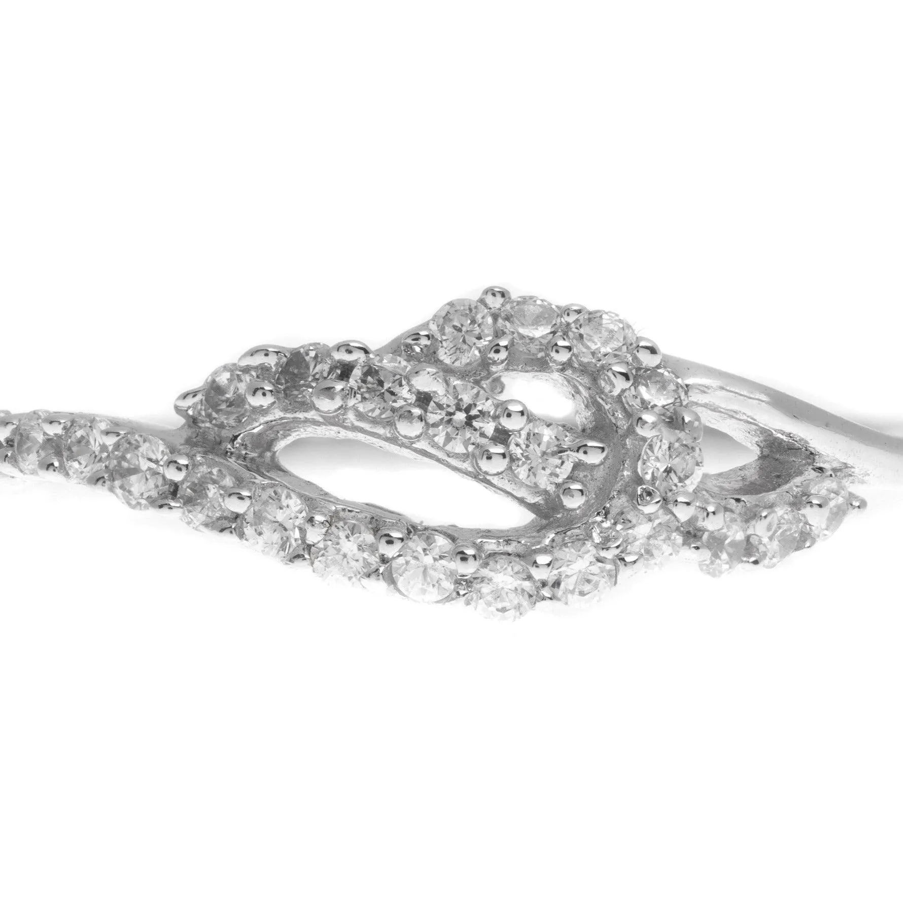18ct White Gold Cubic Zirconia Dress Ring LR1470