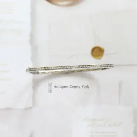 18ct White Gold Diamond Square Bangle 0.60ct