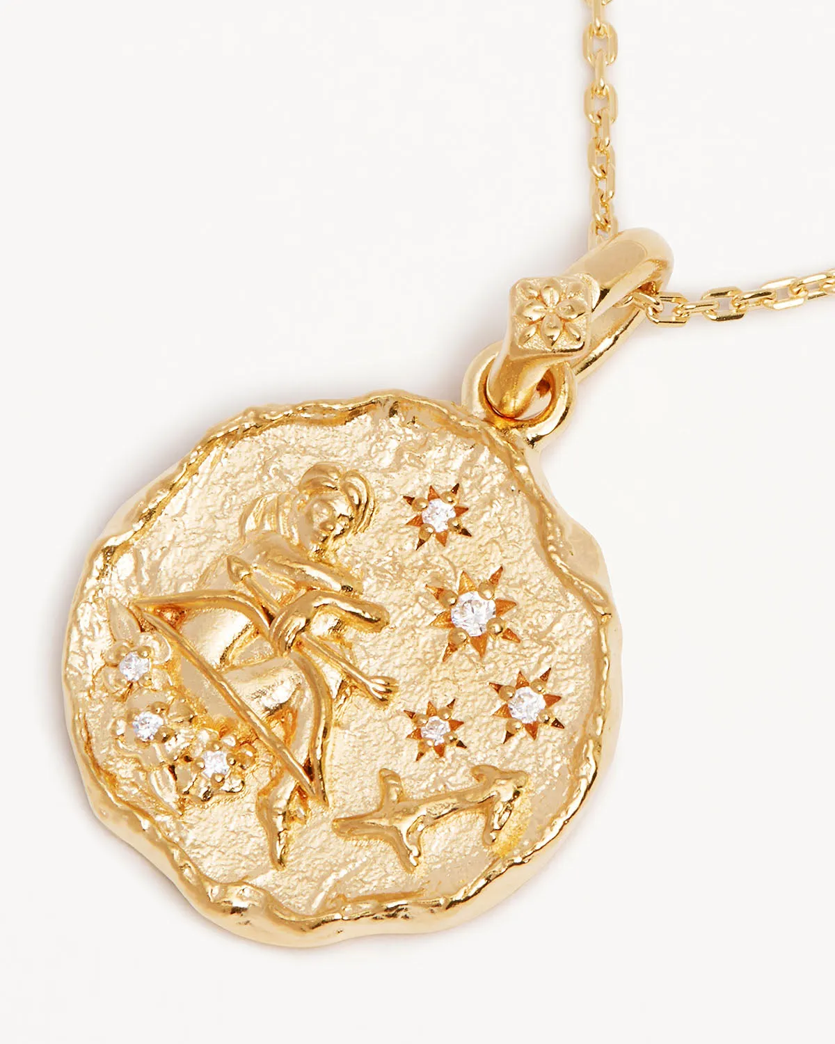 18k Gold Vermeil She is Zodiac Necklace - Sagittarius