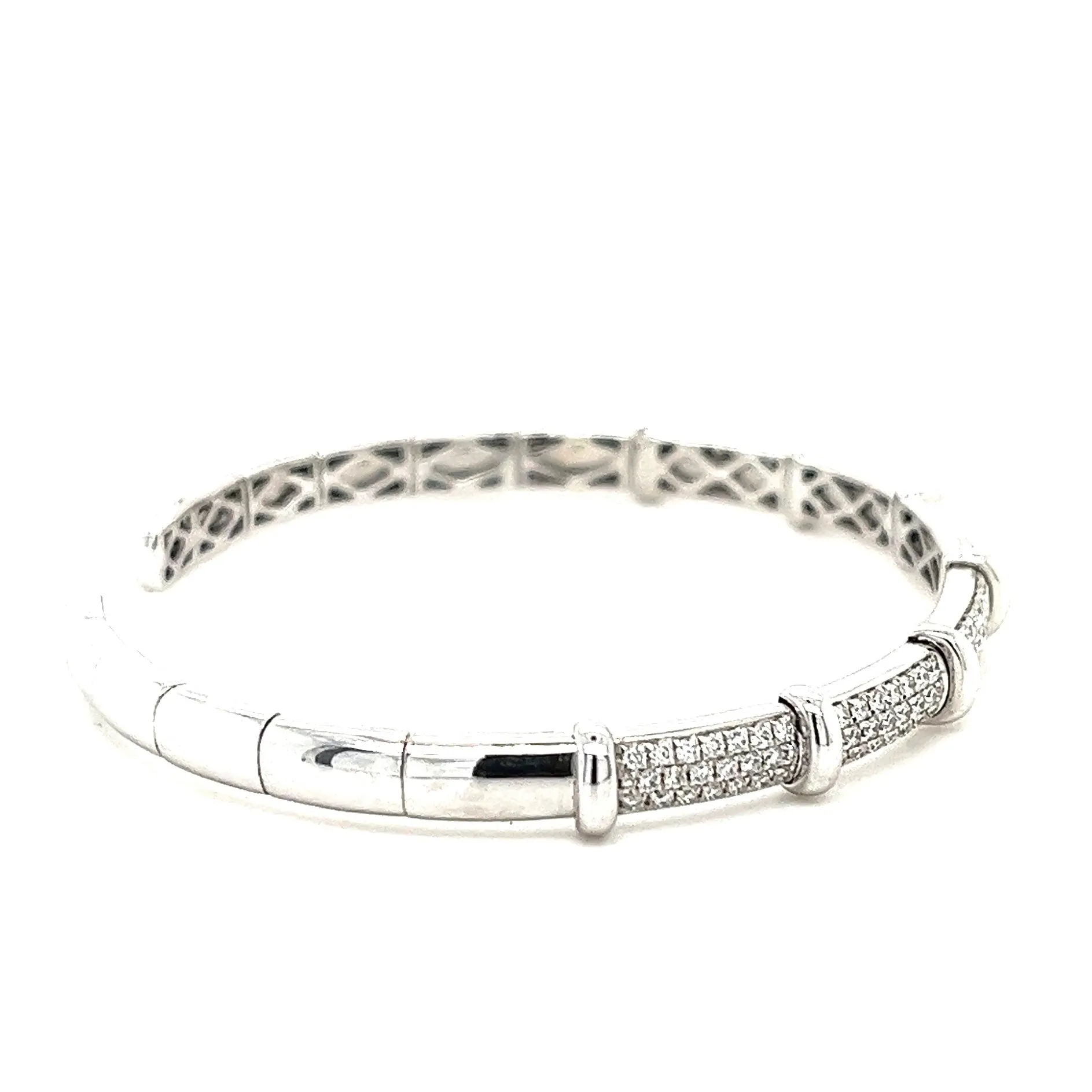 18K White Gold Bracelet with Diamonds