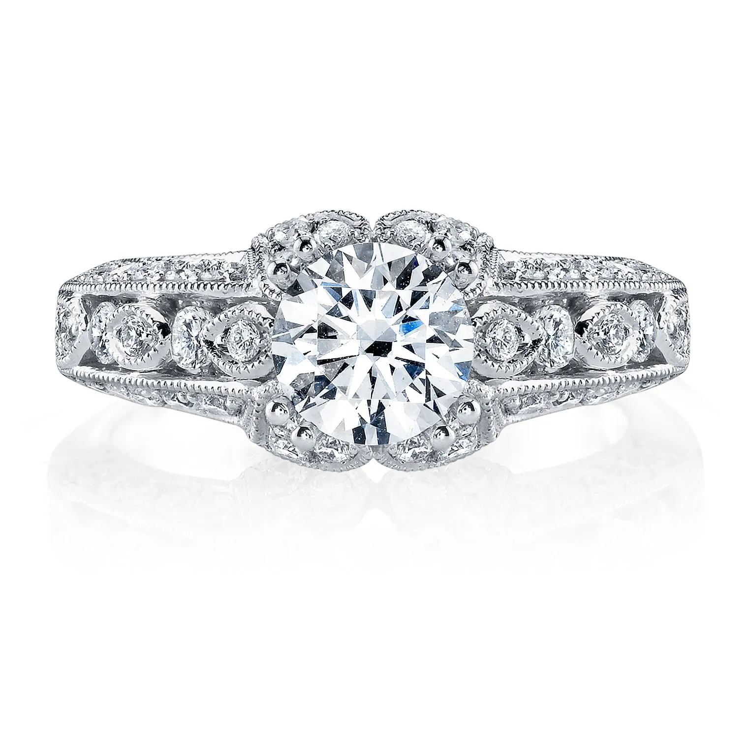 18K White Gold Diamond Engagement Ring