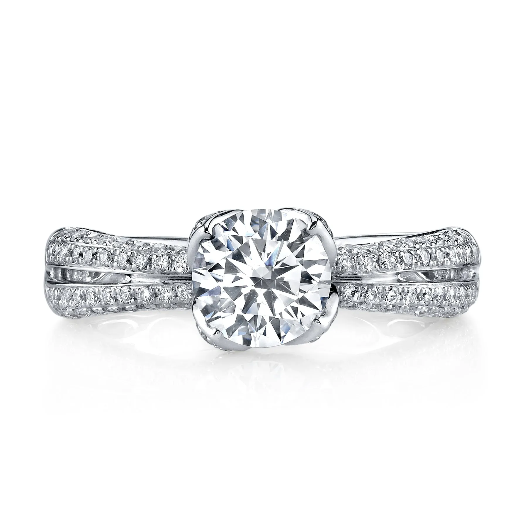 18K White Gold Diamond Engagement Ring