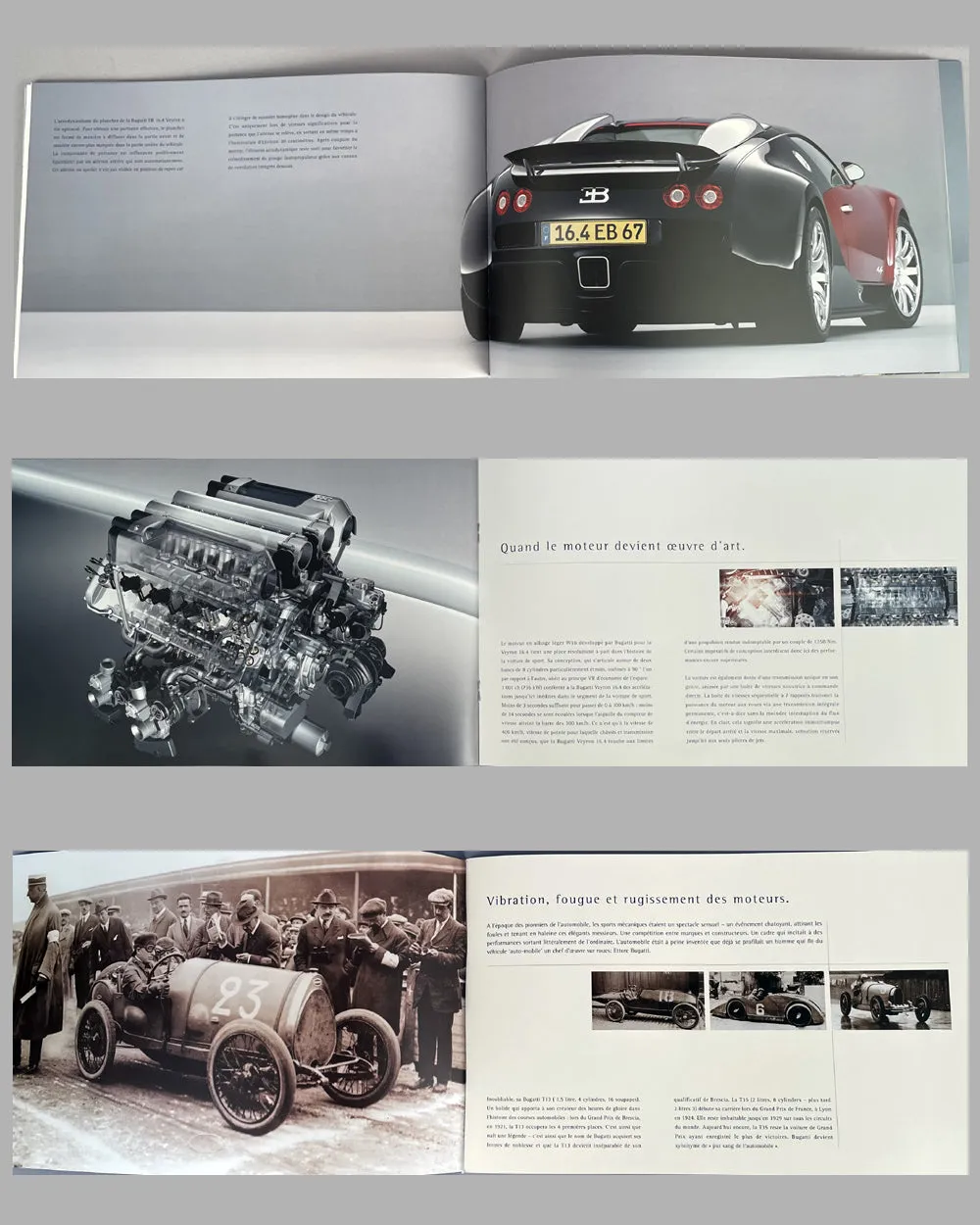 2003 Bugatti Veyron 16.4 factory sales brochure / press release