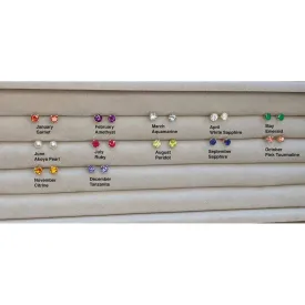 2.3mm Birthstone 14K Gold Earring Studs