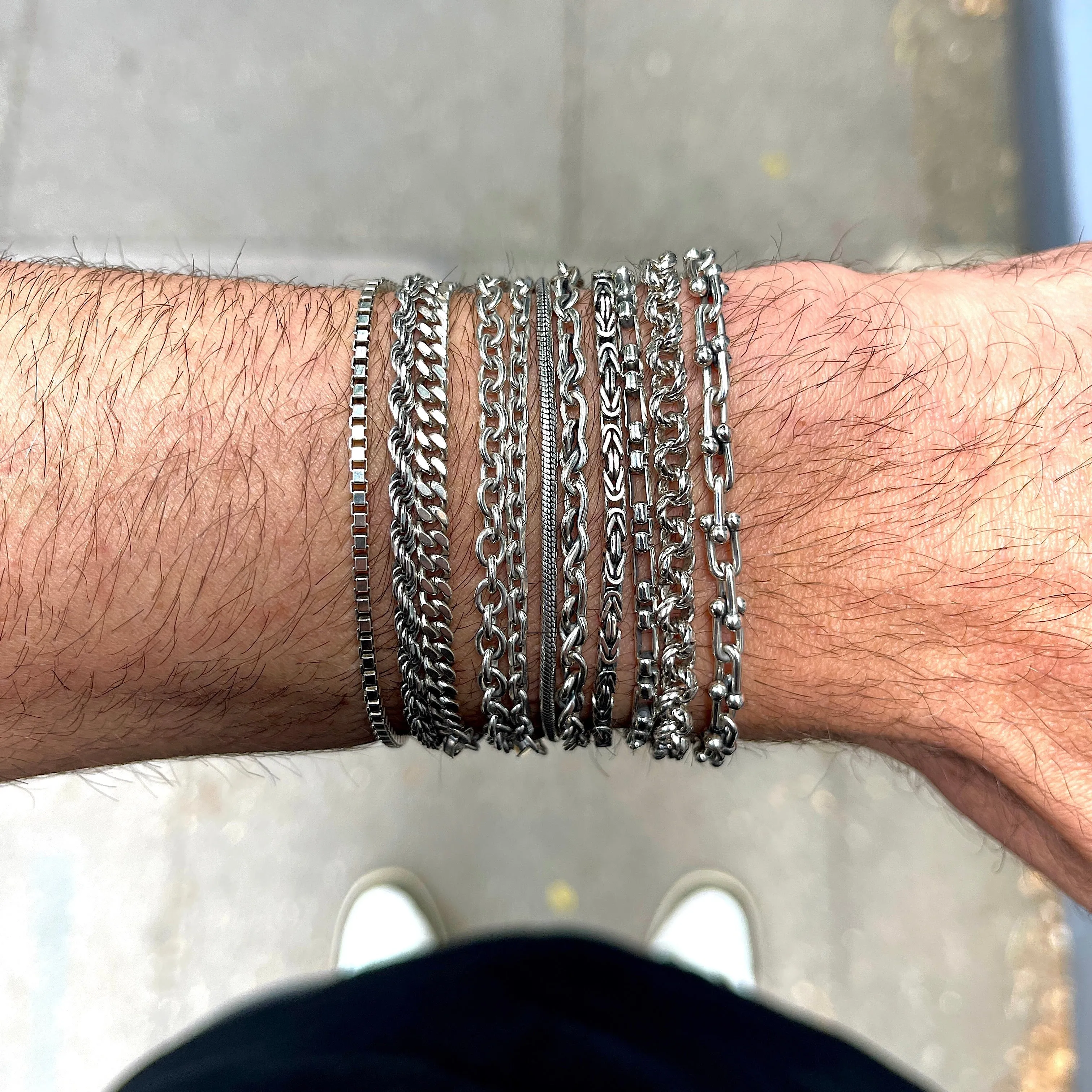 3mm Sterling Silver "Capri" Chain Bracelet
