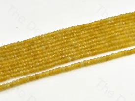 4 mm Golden Rondelle Jade Quartz Stones