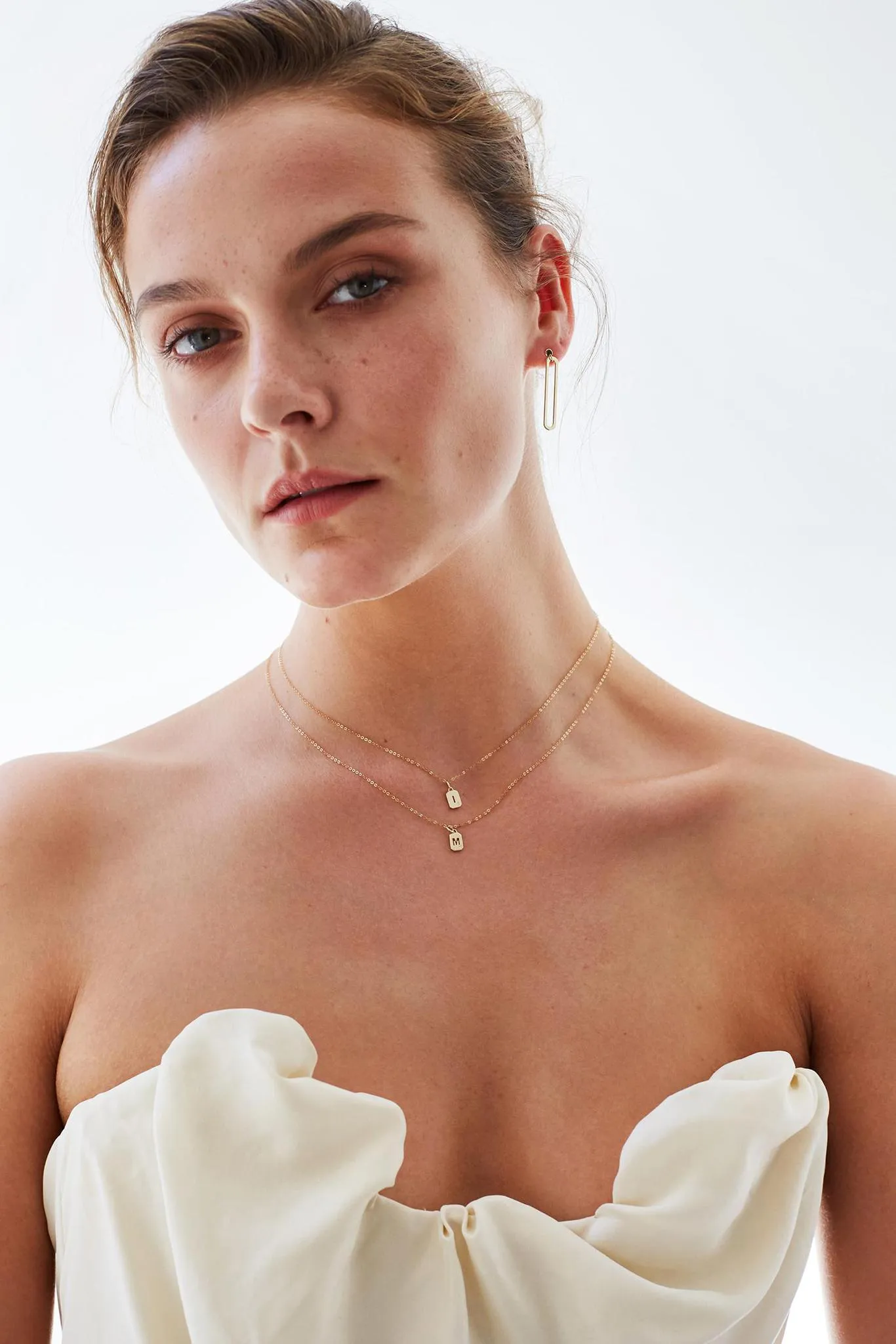 9kt Gold Initial with Diamond Pendant Necklace