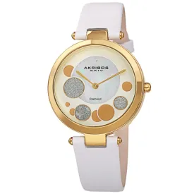 Akribos Xxiv Quartz Diamond White Dial Ladies Watch AK1069WT