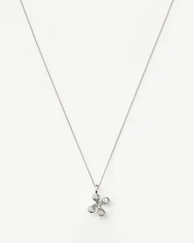 Atom Pendant Necklace | Sterling Silver Cubic Zirconia
