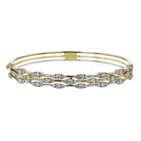 Bangle in 18k Gold with Diamonds