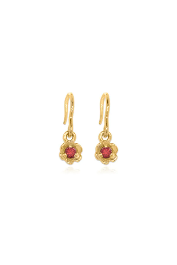 Barnacles ~ 2.5mm Gold Birthstone Earrings