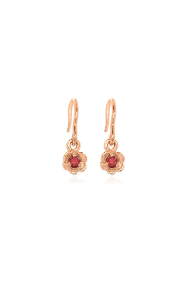 Barnacles ~ 2.5mm Gold Birthstone Earrings