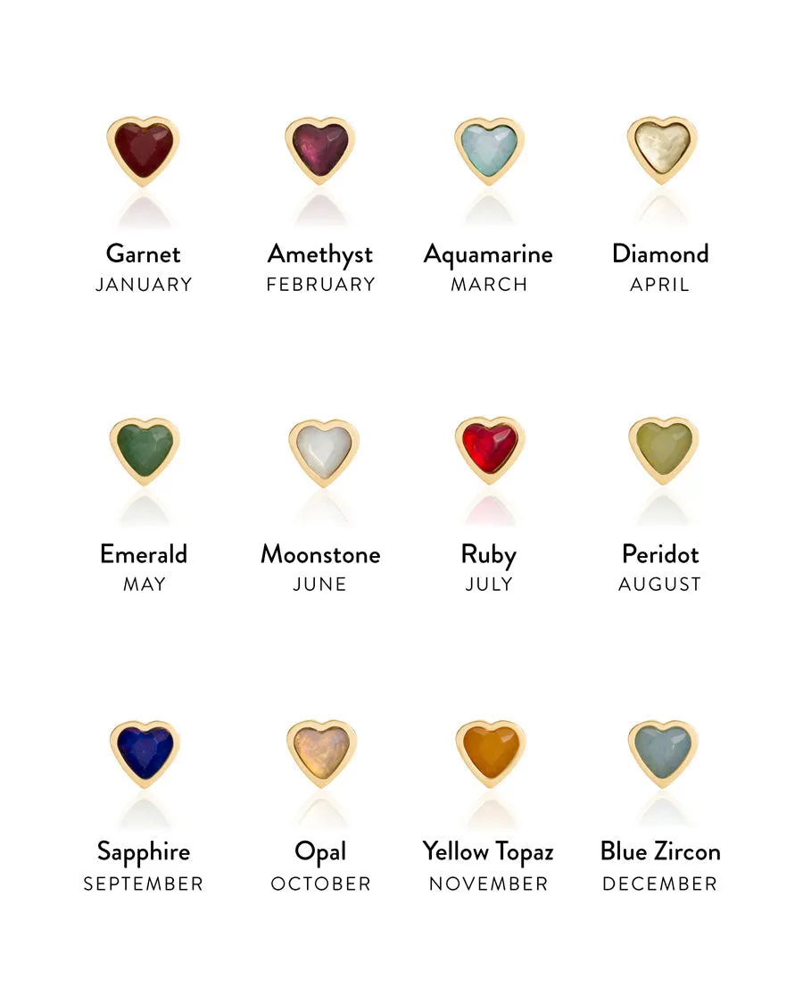 Birthstone Signature Name Necklace (Gold)