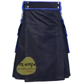 Black Fashionable Kilt For Men