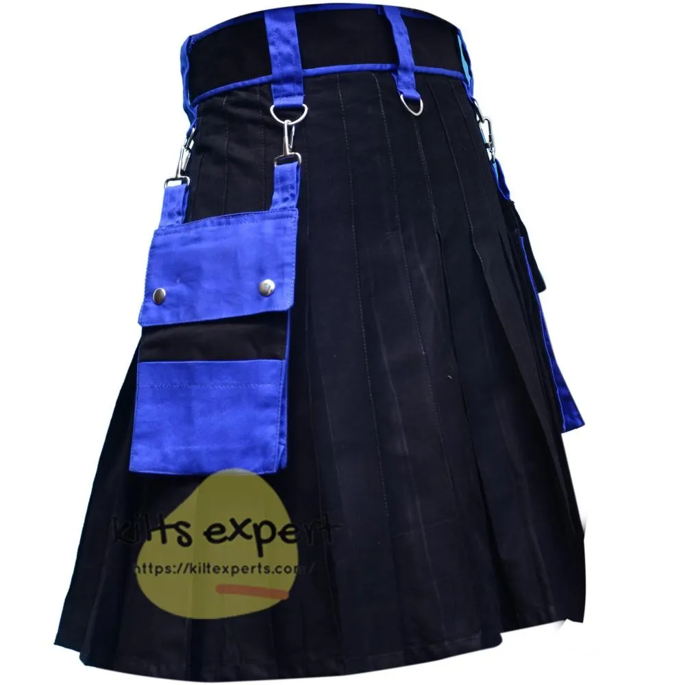 Black Fashionable Kilt For Men