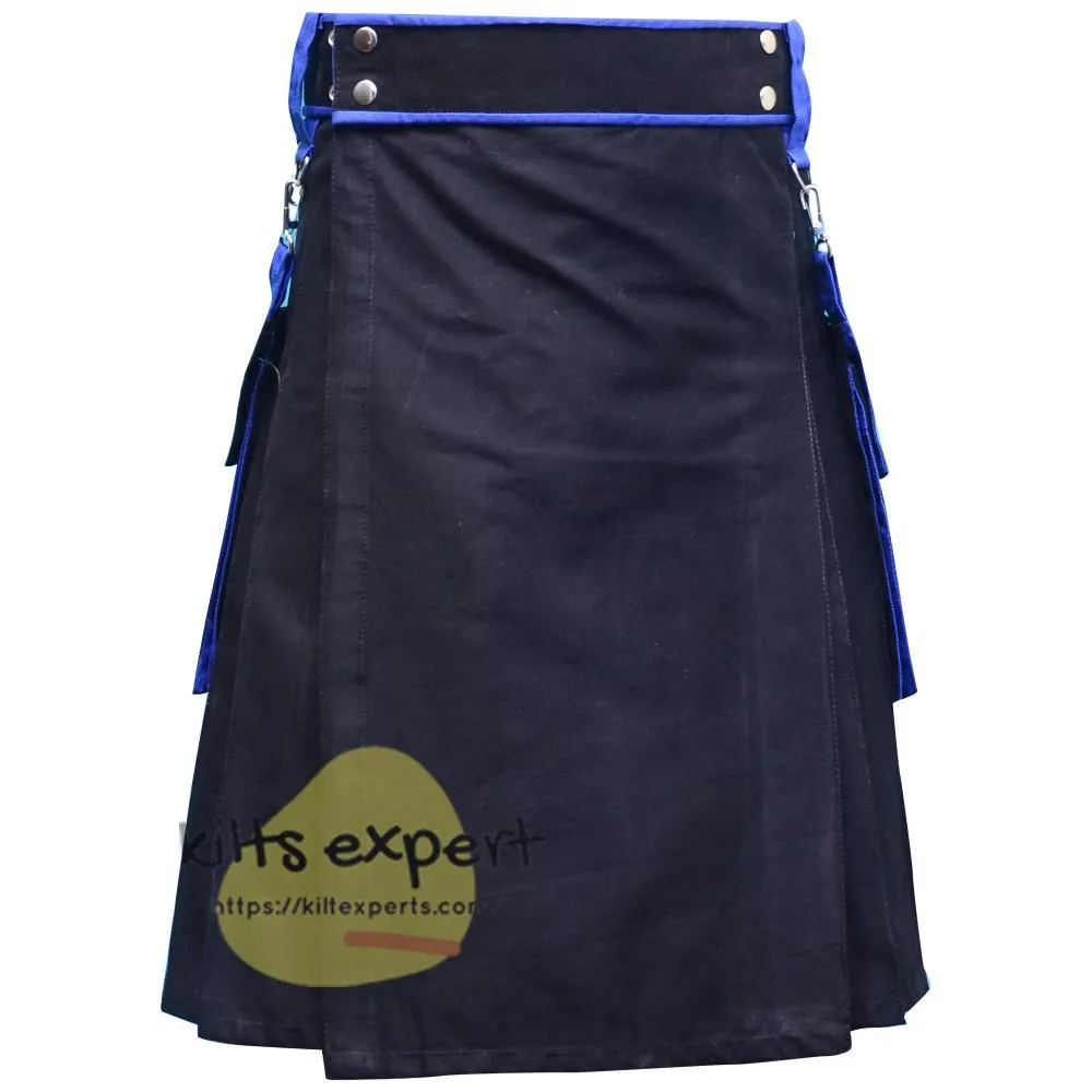 Black Fashionable Kilt For Men