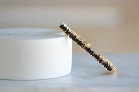 Black Sapphire Baguette Bangle