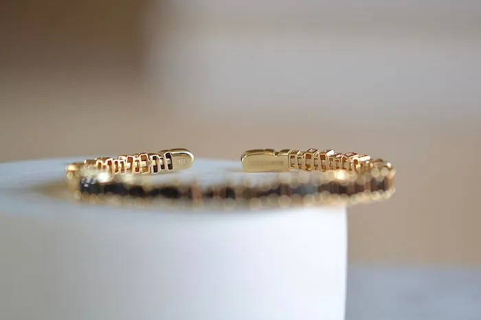 Black Sapphire Baguette Bangle