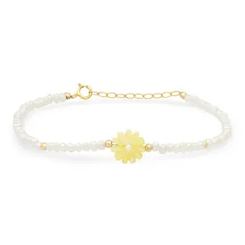 Blooming Daisy & Pearl Bracelet
