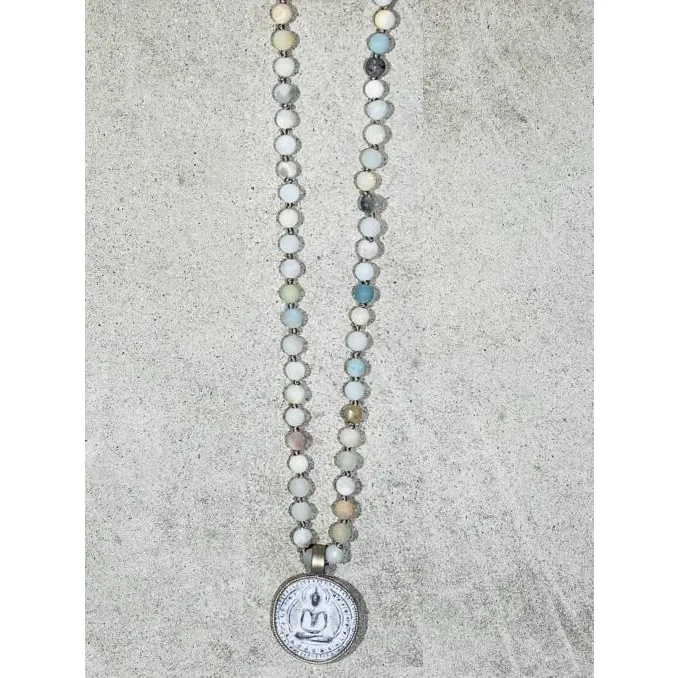 Buddha 30 Necklace in Amazonite