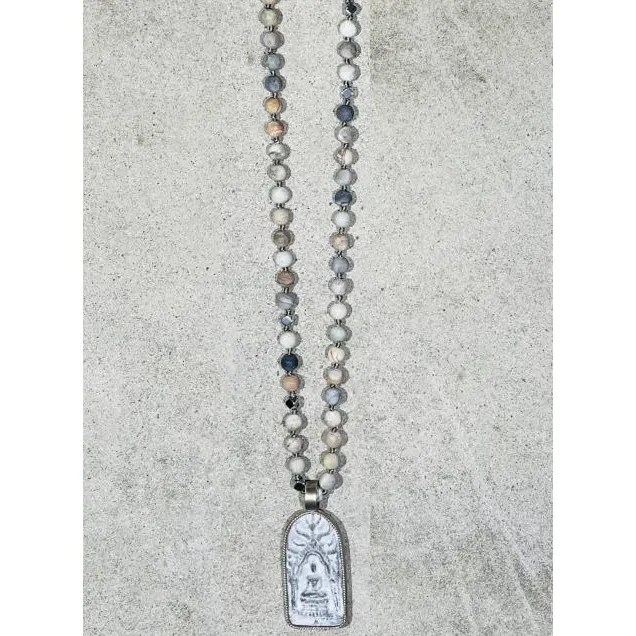 Buddha 65 Necklace in Picasso Jasper