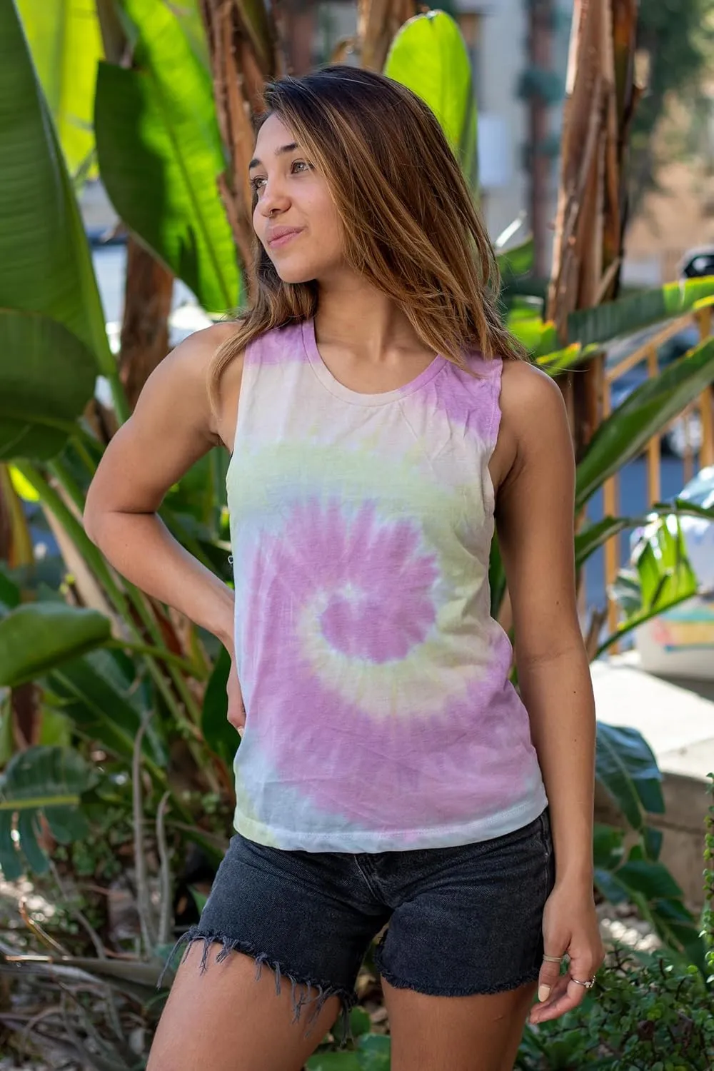 Colortone Unisex Tie Dye Tank Top - Beach Tank Tops for Women and Men - Sleeveless Summer Tops - Mens and Womens Beach Wear