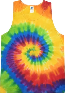 Colortone Unisex Tie Dye Tank Top - Beach Tank Tops for Women and Men - Sleeveless Summer Tops - Mens and Womens Beach Wear