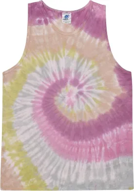 Colortone Unisex Tie Dye Tank Top - Beach Tank Tops for Women and Men - Sleeveless Summer Tops - Mens and Womens Beach Wear