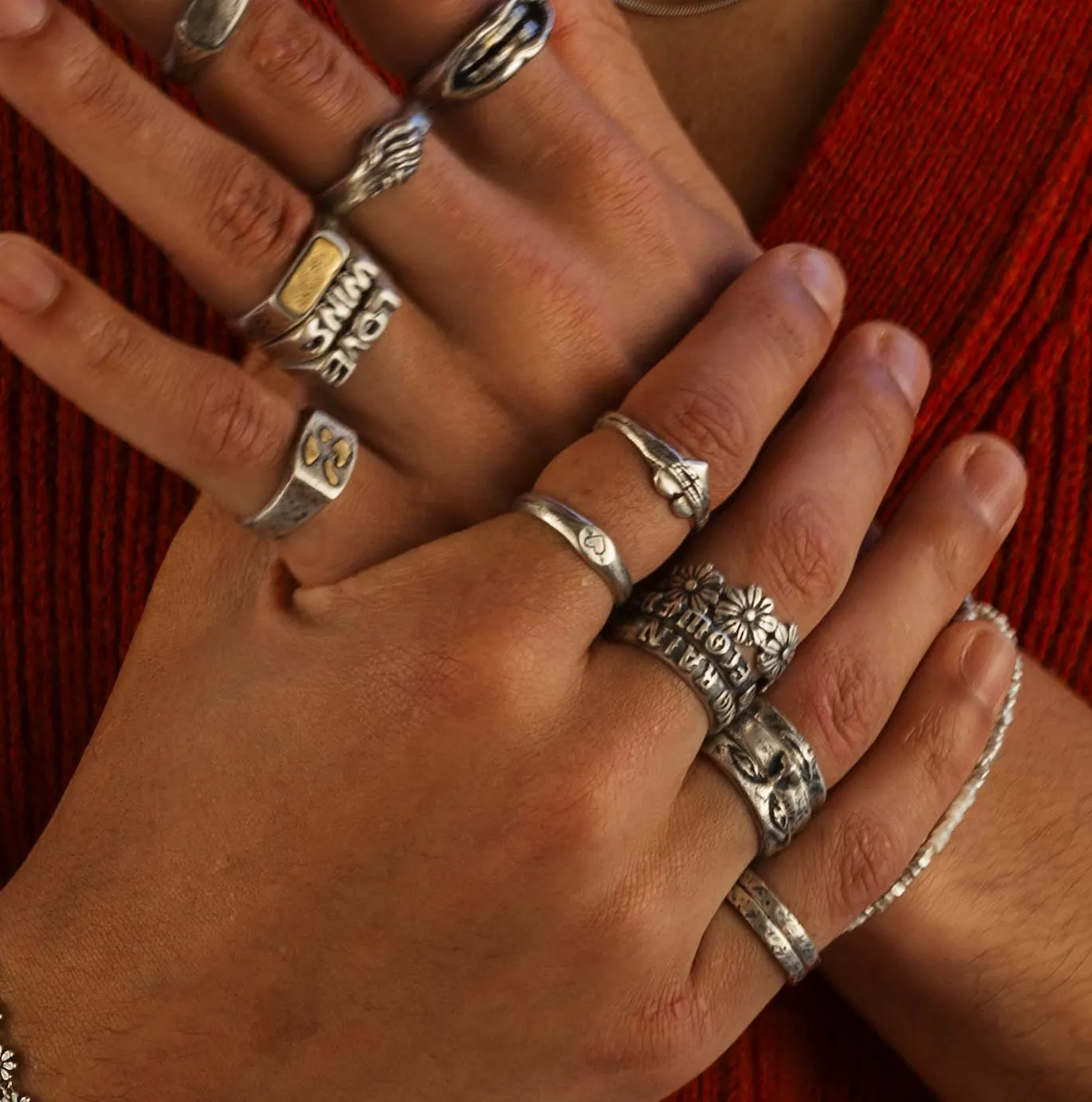 Cupid Sterling Silver Ring Band