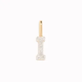 Diamond Initial Pendant 14k Gold - I