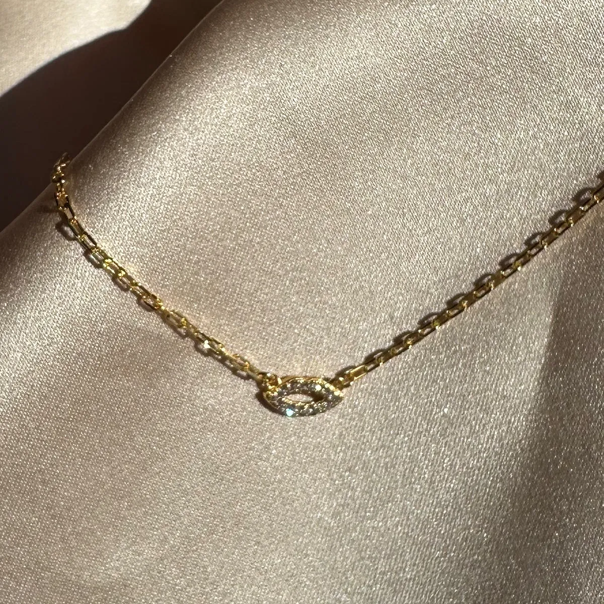 Diamond Lips Vermeil Necklace