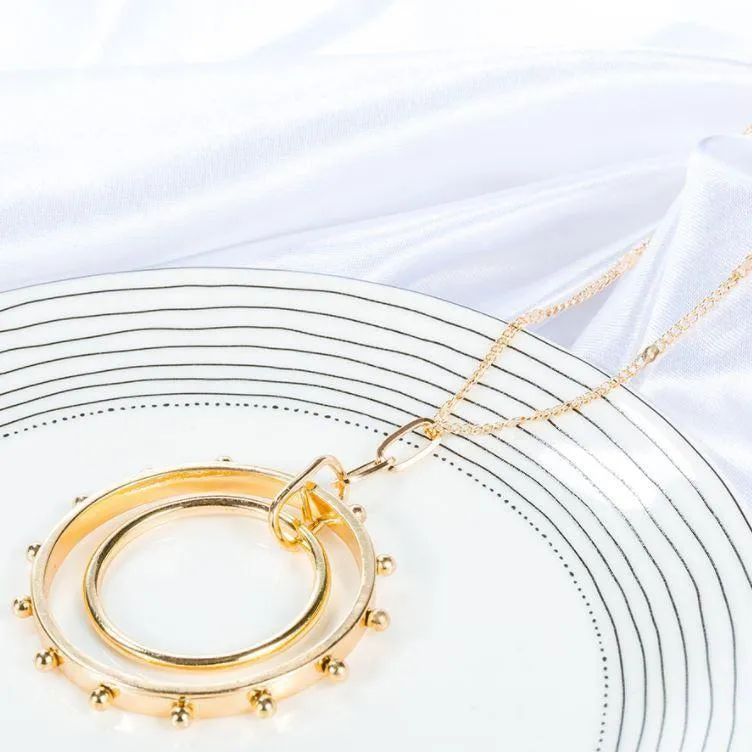 Dotti Dotted Long Circle Necklace