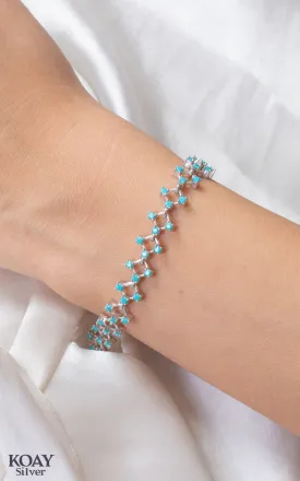 Double Zircon Bracelet (010) Turquoise