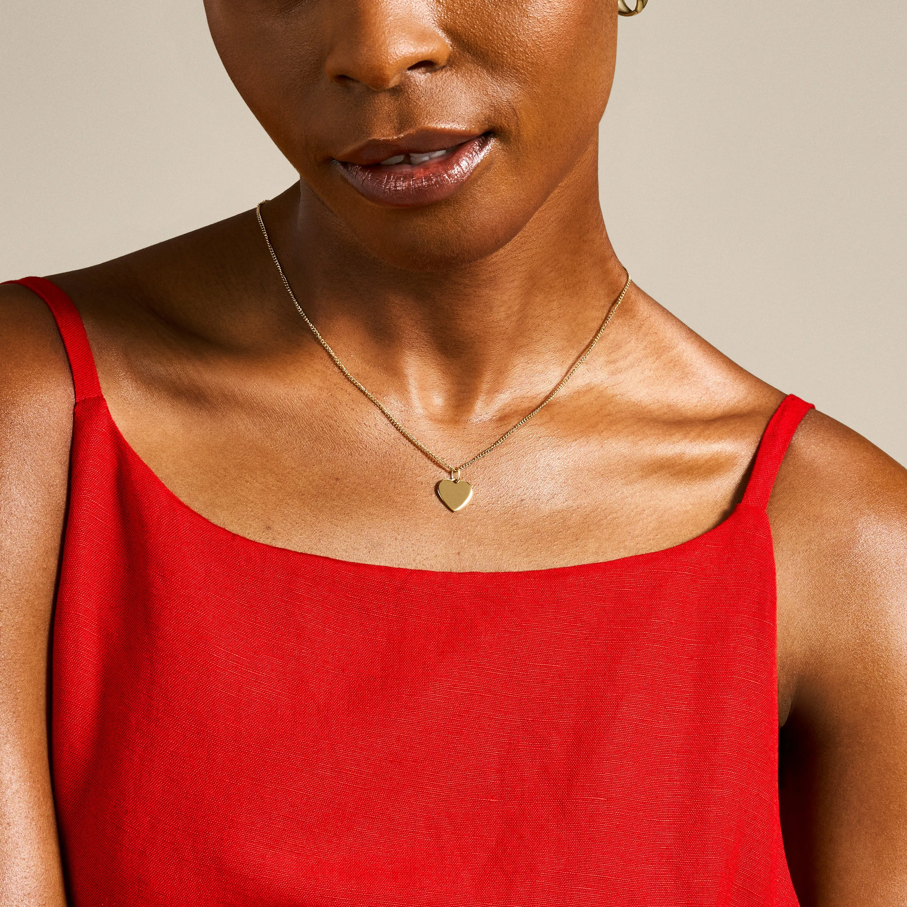 Drew Heart Gold-Tone Stainless Steel Necklace