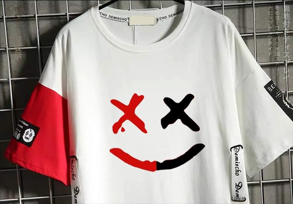 DUDHUH Mens T-Shirts Techwear Japanese Streetwear Hip Hop Short Sleeve Shirts for Men