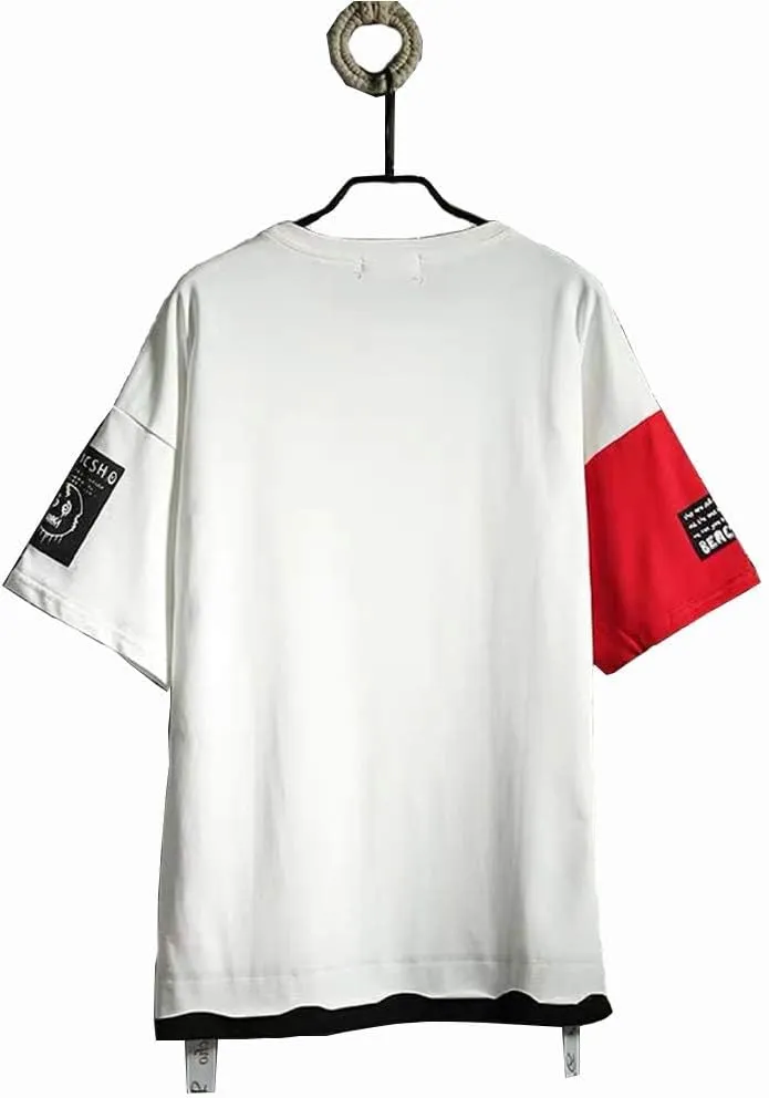 DUDHUH Mens T-Shirts Techwear Japanese Streetwear Hip Hop Short Sleeve Shirts for Men
