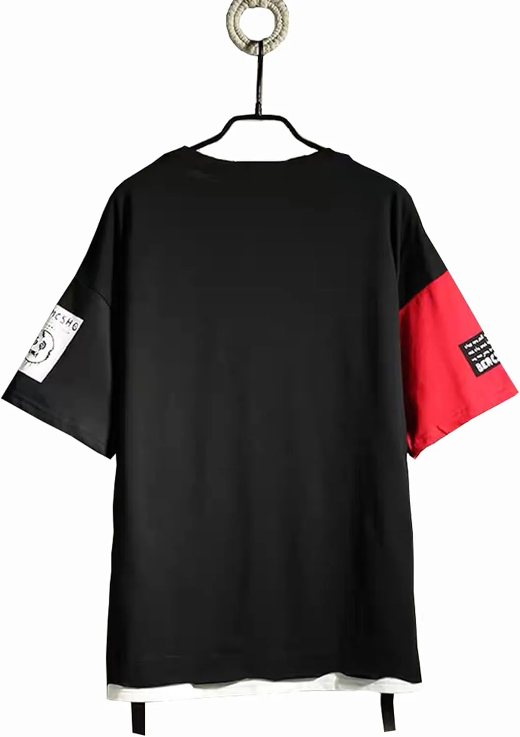 DUDHUH Mens T-Shirts Techwear Japanese Streetwear Hip Hop Short Sleeve Shirts for Men