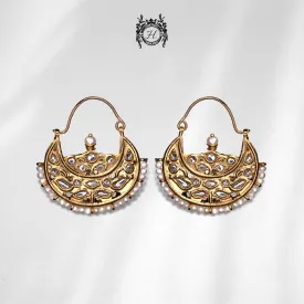 Earrings in Pearls and Kundan