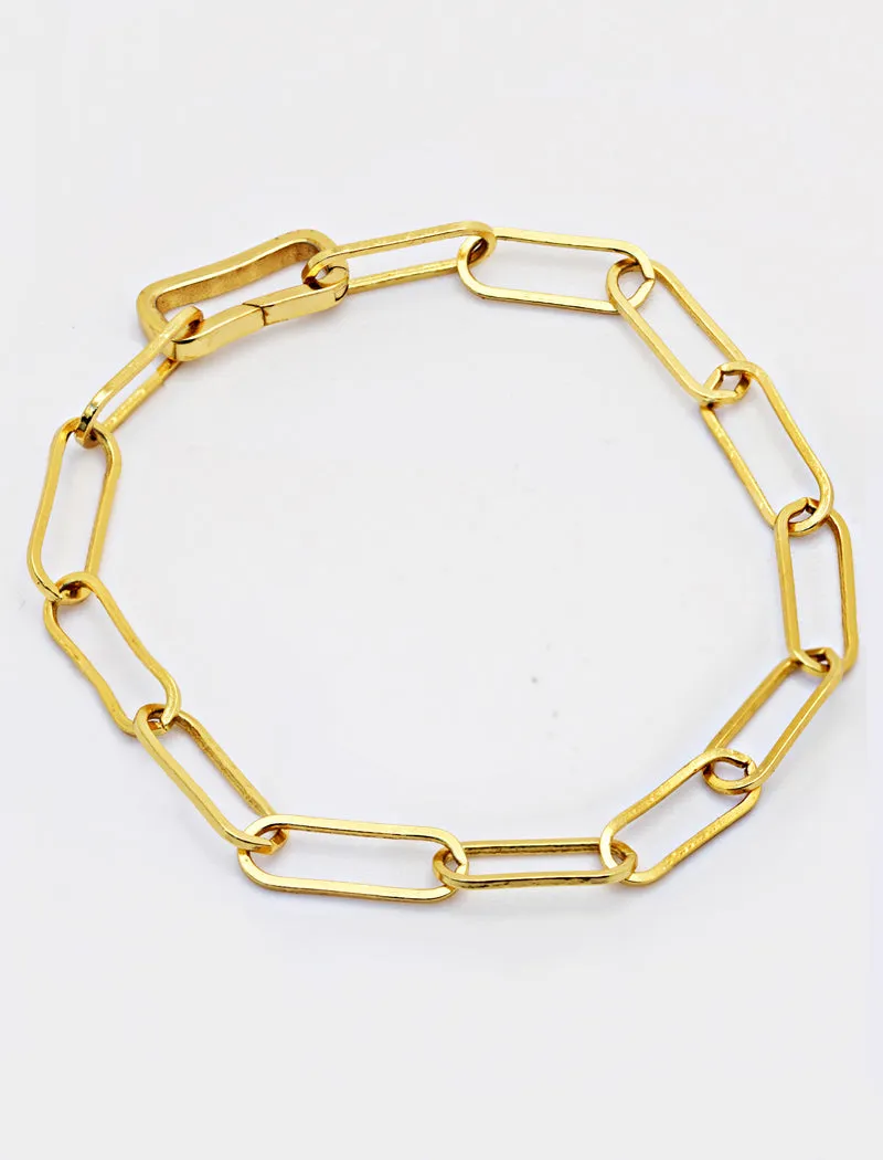 ESSENTIAL Large Paperclip Link Chain Bracelet | 18K Gold Over Sterling Silver