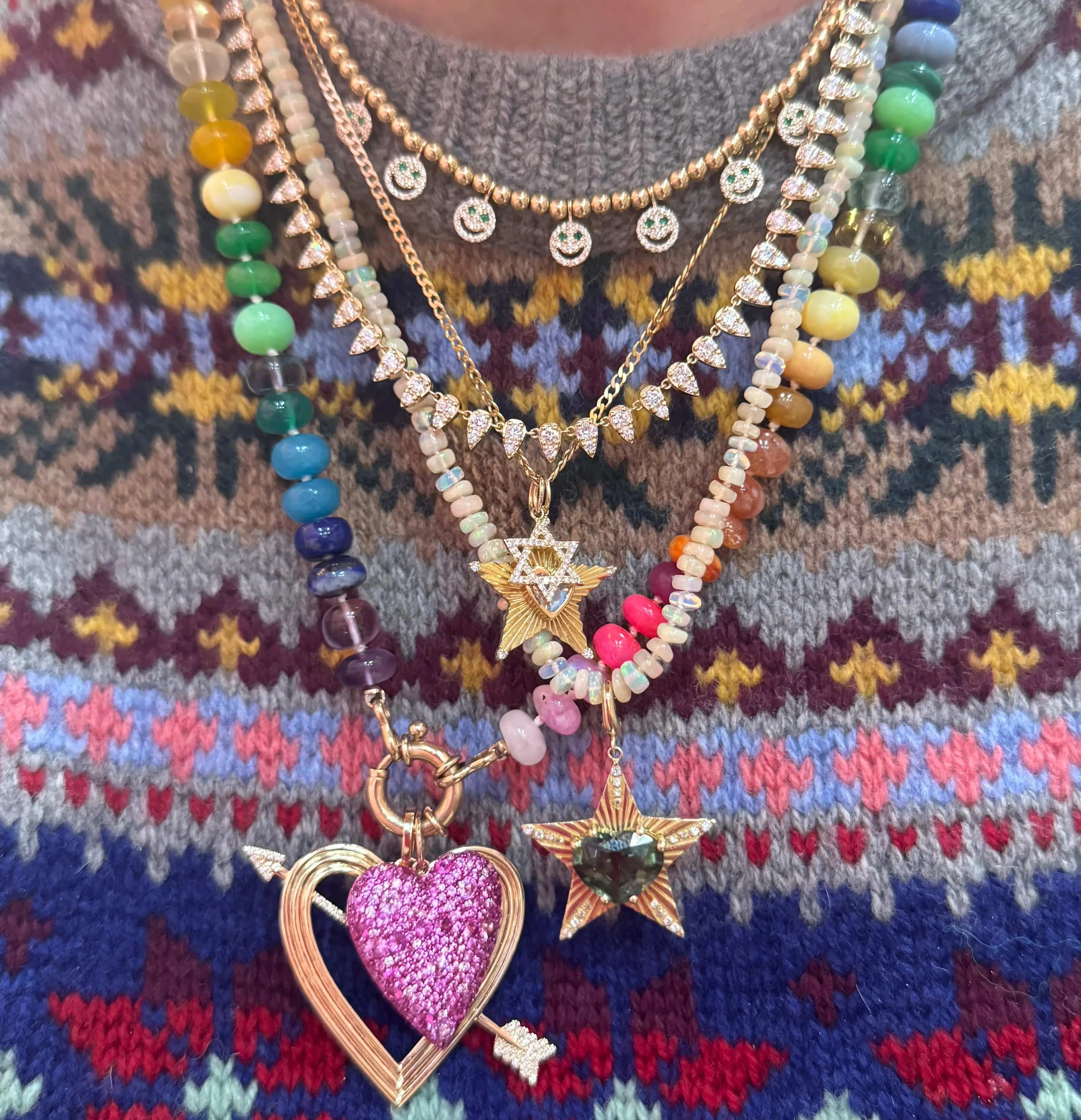 Ethiopian Opal Gemstone Beaded Necklace