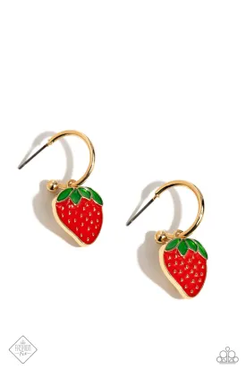 Fashionable Fruit - Gold Earrings - Paparazzi Accessories