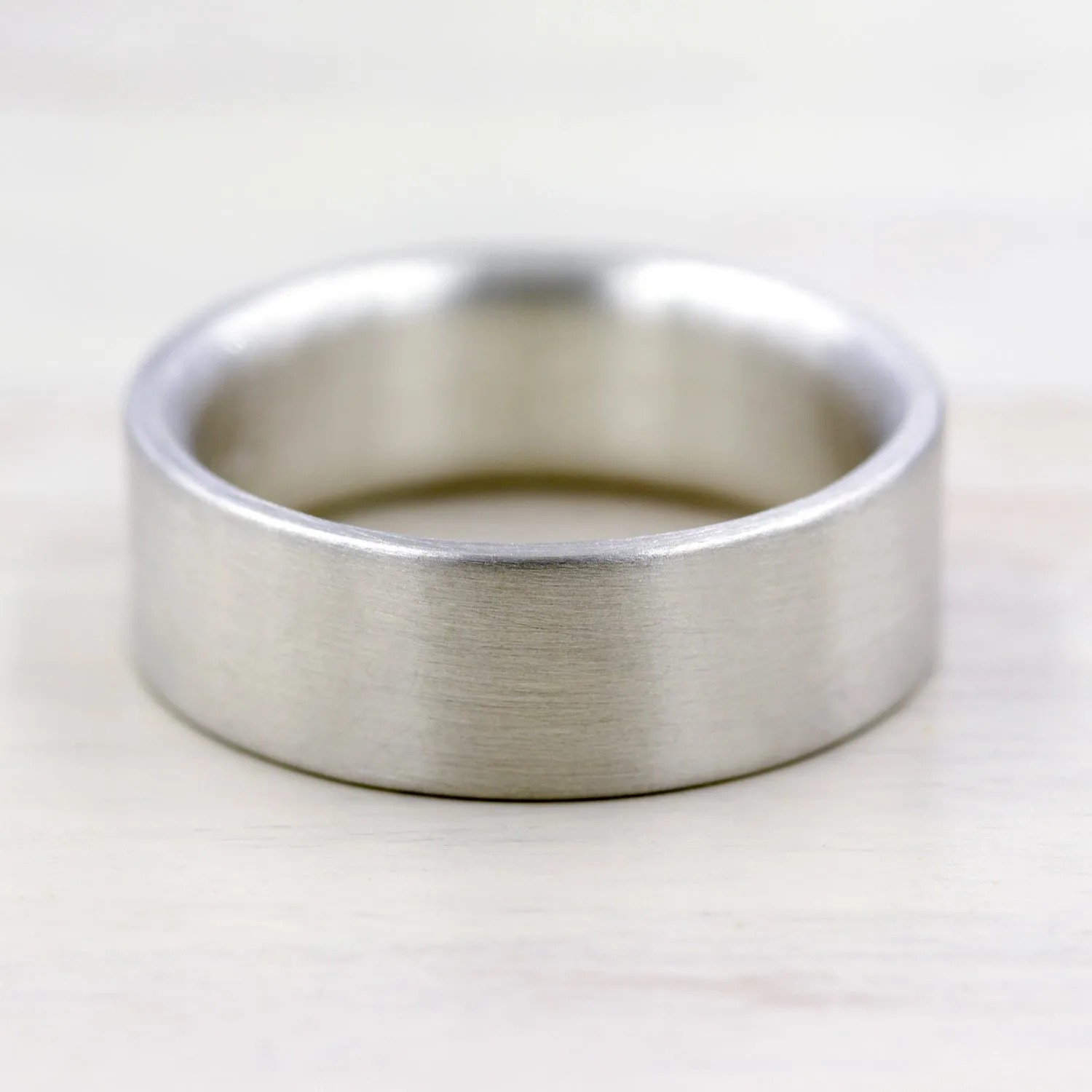 Flat 2mm Thick Silver Engagement Band