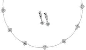 Flower Necklace Earring Set