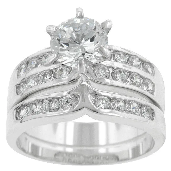 Formal Silver Engagement Set