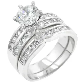 Formal Silver Engagement Set