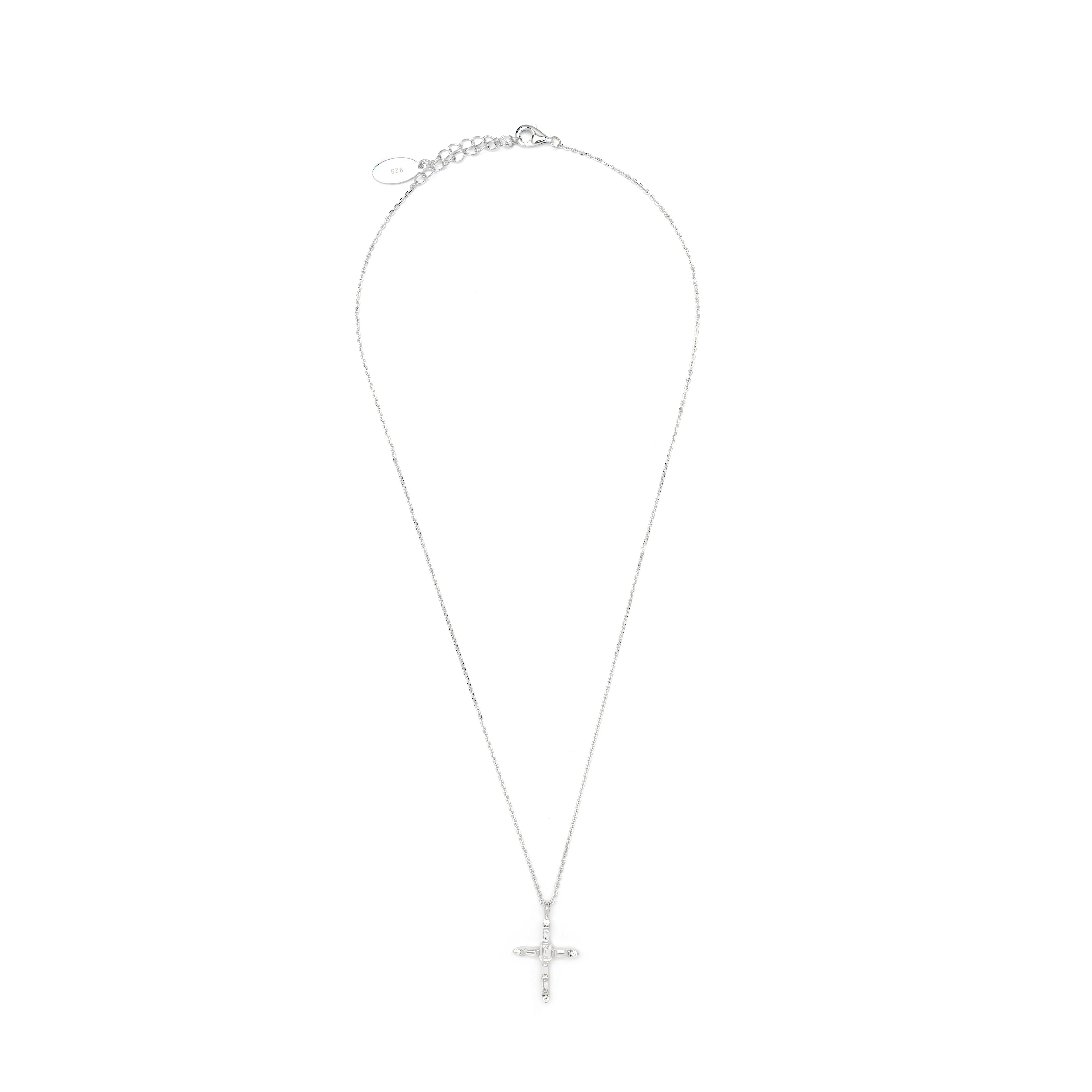 Georgini Gifts Baguette Cross- Silver