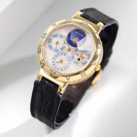 Gerald Genta "Success" Perpetual Calendar Moonphase 18kt Yellow Gold "Marble dial" Ref G2994.7